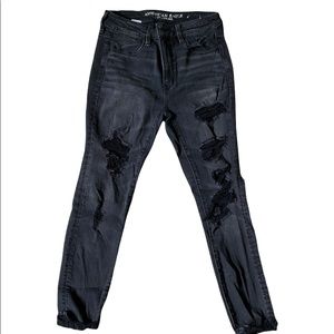 American Eagle Black Ripped Jeans